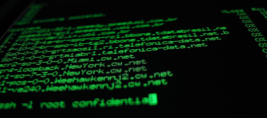 screen of computer code